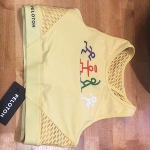 NWT Peloton Sports Bra Medium Yellow